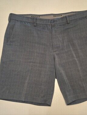 Haggar Slate Gray Flat-Front Men's Shorts
